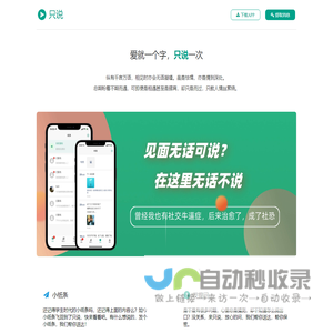 只说